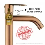 ZAIVI OREO SS-304 12 INCH PILLAR COCK TAP Rose Gold REFURBISHED