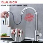 ZAIVI Flora SS-304 Pull Out Sink Mixer Tap Silver Chrome REFURBISHED